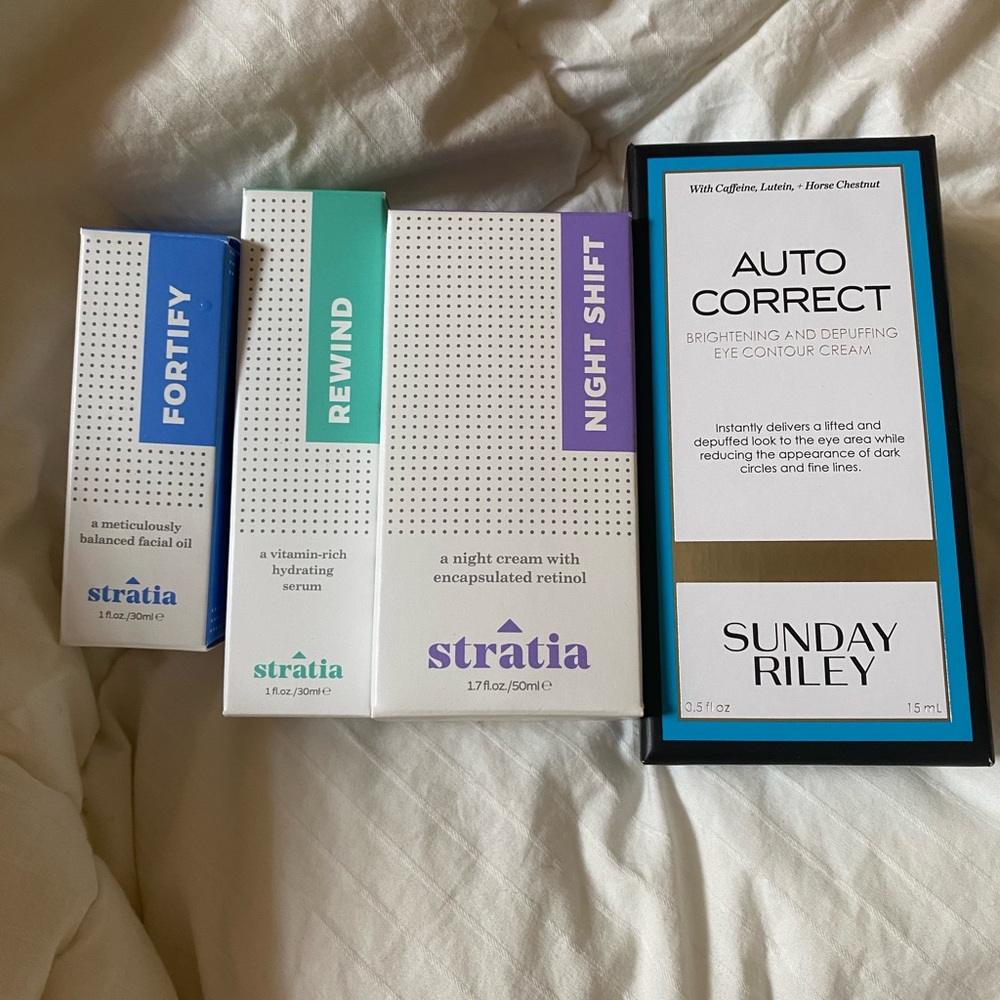 Unopened Skincare Bundle Stratia skin and Sunday Riley